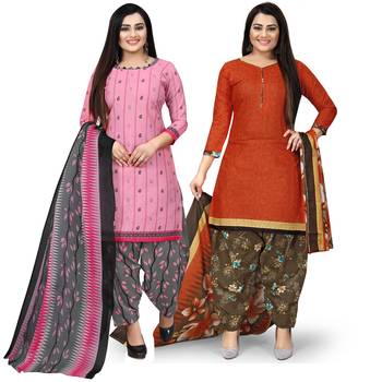Pink printed cotton salwar 1
