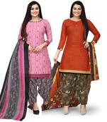 Pink printed cotton salwar