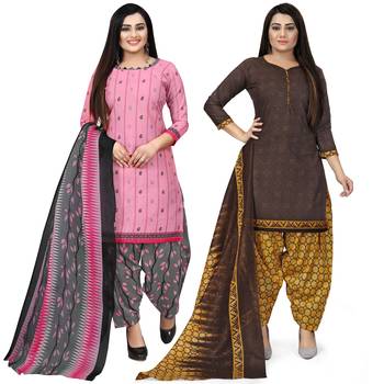 Pink printed cotton salwar 1
