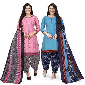 Pink printed cotton salwar 1