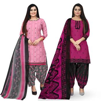 Pink printed cotton salwar 1