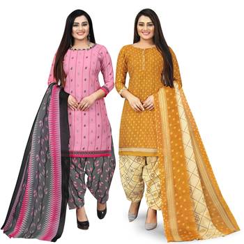 Pink printed cotton salwar 1