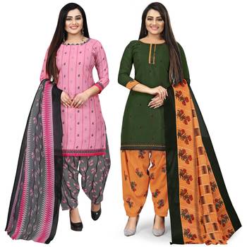 Pink printed cotton salwar 1
