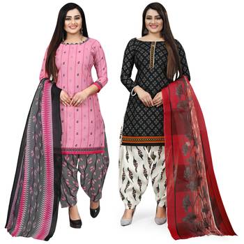 Pink printed cotton salwar 1