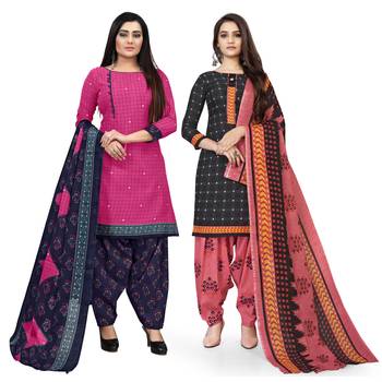 Magenta printed cotton salwar 1