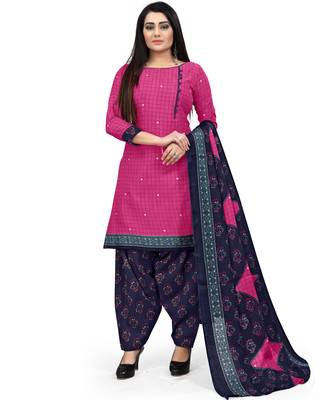 Magenta printed cotton salwar 3