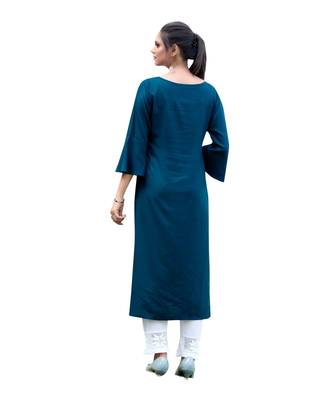 Kerosene Rayon  quarter Sleeves Diamond Work  Womens Kurta 2