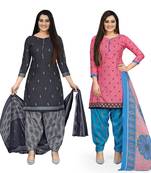 Blue printed cotton salwar