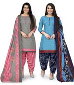Grey printed cotton salwar