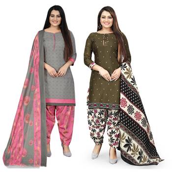 Grey printed cotton salwar 1