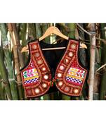 Black embroidered cotton women-jackets