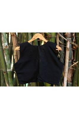 Black embroidered cotton women-jackets 2