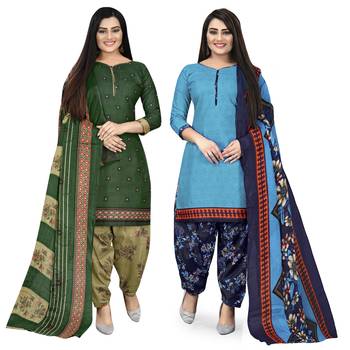 Green printed cotton salwar 1