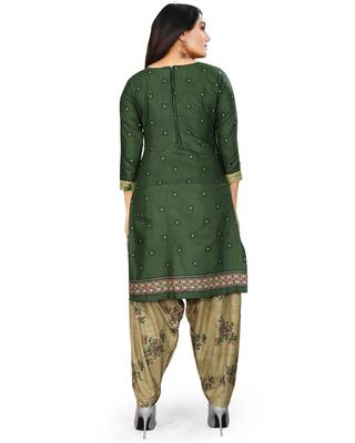 Green printed cotton salwar 7
