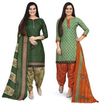 Green printed cotton salwar 1