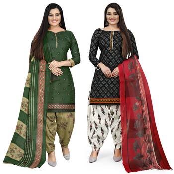 Green printed cotton salwar 1