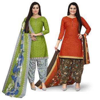 Green printed cotton salwar 1