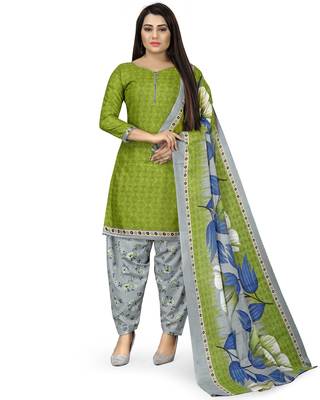 Green printed cotton salwar 3