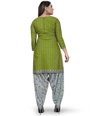 Green printed cotton salwar 7