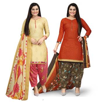 Beige printed cotton salwar 2