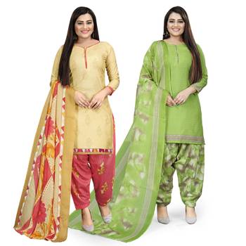 Beige printed cotton salwar 2