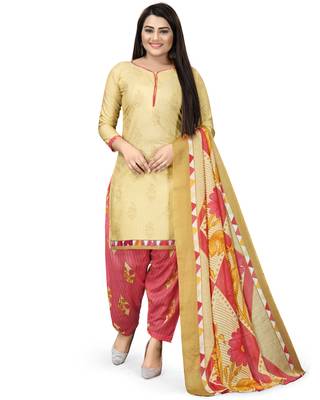 Beige printed cotton salwar 6