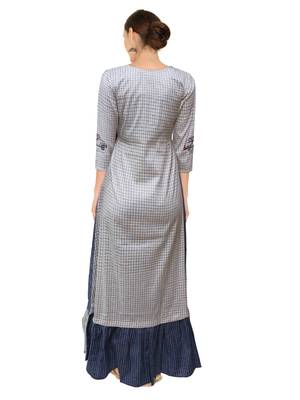 Blue embroidered cotton ethnic-kurtis 2