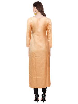 Beige embroidered cotton ethnic-kurtis 2
