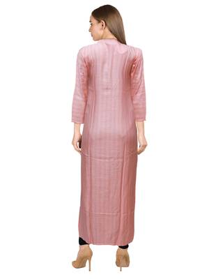 Peach embroidered rayon ethnic-kurtis 2
