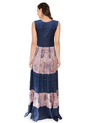 Blue embroidered rayon ethnic-kurtis 2