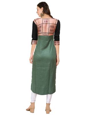 Black embroidered rayon ethnic-kurtis 2