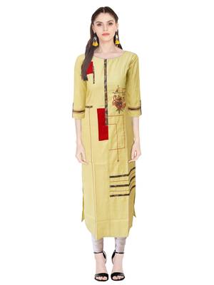 Green embroidered rayon ethnic-kurtis 1