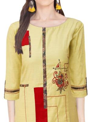 Green embroidered rayon ethnic-kurtis 5