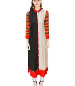 Multicolor plain rayon ethnic-kurtis