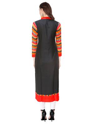 Multicolor plain rayon ethnic-kurtis 2