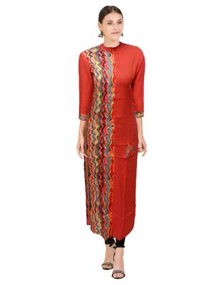 Multicolor printed rayon ethnic-kurtis 1