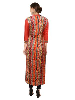 Multicolor printed rayon ethnic-kurtis 2