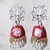 Red meenakari Brass Brass   pair of Earring