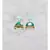 Green  meenakari Brass Brass   pair of Earring