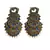 Gold gold plated Brass Alloy   pair of Earring