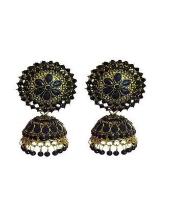 Black gold plated Brass Alloy   pair of Earring 1