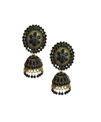 Black gold plated Brass Alloy   pair of Earring 2