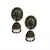 Black gold plated Brass Alloy   pair of Earring