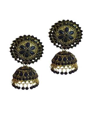 Black gold plated Brass Alloy   pair of Earring 3