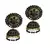 Black gold plated Brass Alloy   pair of Earring