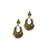 MULTICOLOR gold plated Brass Alloy   pair of Earring