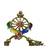 MULTICOLOR gold plated Brass Alloy   pair of Earring