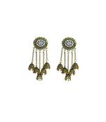 White  gold plated Brass Alloy   pair of Earring