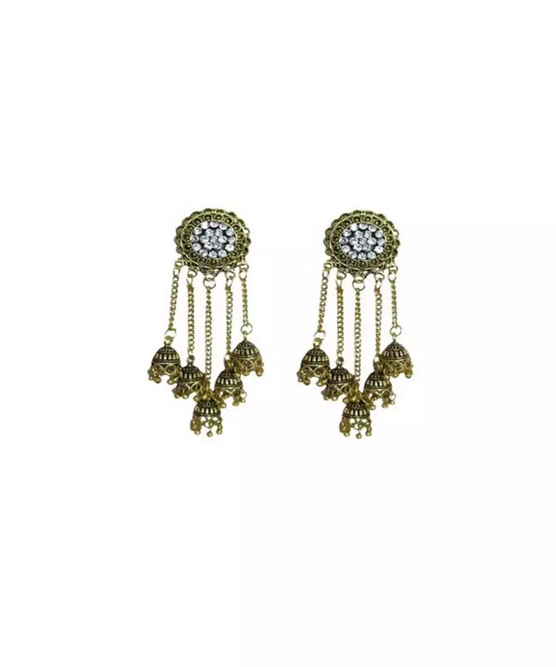White  gold plated Brass Alloy   pair of Earring
