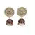 Maroon gold plated Brass Alloy   pair of Earring